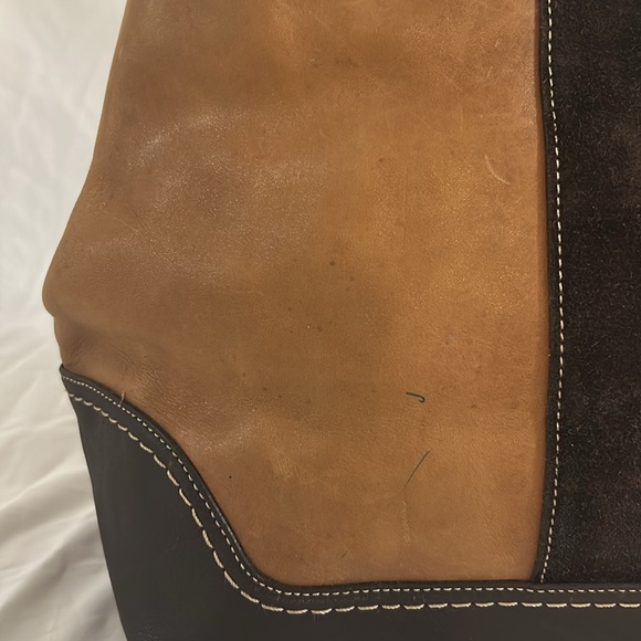 Coach F11346 Hamptons Leather Suede Jacquard Satchel Set - Picture 2 of 15